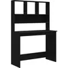 Image de vidaXL Bureau avec Ã©tagÃ¨res Noir 102x45x148 cm Bois d'ingÃ©nierie