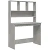 Image de Bureau avec ÃtagÃ¨res & Rangement Compact Gris BÃ©ton 102x45x148 cm Bois ComposÃ©