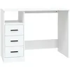 Image de vidaXL Bureau avec tiroirs Blanc 102x50x76 cm Bois d'ingÃ©nierie