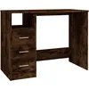 Image de vidaXL Bureau avec tiroirs ChÃªne fumÃ© 102x50x76 cm Bois d'ingÃ©nierie