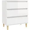 Image de vidaXL Buffet Blanc brillant 60x35x70 cm Bois d'ingÃ©nierie