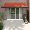 Image de Vidaxl Auvent RÃ©tractable Orange Et Marron 3x2,5 M Tissu Et Aluminium