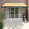 Image de Vidaxl Auvent RÃ©tractable Jaune Et Blanc 3,5x2,5 M Tissu Et Aluminium