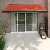 Image de Vidaxl Auvent RÃ©tractable Orange Et Marron 3,5x2,5m Tissu Et Aluminium