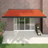 Image de Vidaxl Auvent RÃ©tractable Orange Et Marron 4,5x3 M Tissu Et Aluminium