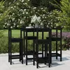 Image de Vidaxl Ensemble De Bar De Jardin 5 Pcs Noir Bois De Pin Massif