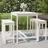 Image de Vidaxl Ensemble De Bar De Jardin 5 Pcs Blanc Bois Massif De Pin