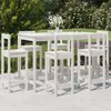 Image de Vidaxl Ensemble De Bar De Jardin 7 Pcs Blanc Bois De Pin Massif