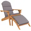 Image de Vidaxl Chaise De Jardin Adirondack Et Repose-Pieds Bois Massif Acacia