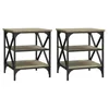 Image de vidaXL Tables d'appoint 2 pcs ChÃªne sonoma 40x42x50 cm Bois ingÃ©nierie