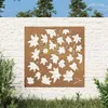 Image de Vidaxl DÃ©coration Murale Jardin 55x55 Cm Acier Corten Design Feuille