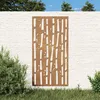 Image de Vidaxl DÃ©coration Murale Jardin 105x55 Cm Acier Corten Design Bambou