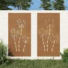 Image de Vidaxl DÃ©corations Murales De Jardin 2pcs 105x55 Cm Design De Fleur