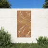 Image de Vidaxl DÃ©coration Murale Jardin 105x55 Cm Acier Corten Design Feuille