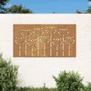 Image de Vidaxl DÃ©coration Murale Jardin 105x55 Cm Acier Corten Design De Fleur
