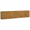 Image de Bac De Jardin SurÃ©levÃ© Avec Cadre RenforcÃ© Et Base Ouverte Acier Corten 360x40x80 Cm