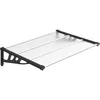 Image de Vidaxl Auvent De Porte Noir Et Transparent 122x90 Cm Polycarbonate