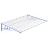 Image de Vidaxl Auvent De Porte Gris Et Transparent 122x90 Cm Polycarbonate