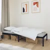 Image de vidaXL Cadre de lit mÃ©tal sans matelas noir 75x190 cm
