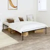 Image de vidaXL Cadre de lit mÃ©tal sans matelas noir 120x190 cm