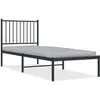 Image de Cadre de lit mÃ©tal avec tÃªte de lit noir 75x190 cm vidaXL vidaXL