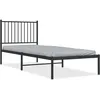 Image de Cadre de lit mÃ©tal avec tÃªte de lit noir 80x200 cm vidaXL vidaXL