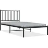 Image de Cadre de lit mÃ©tal avec tÃªte de lit noir 90x200 cm vidaXL vidaXL