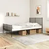 Image de vidaXL Cadre de lit mÃ©tal avec tÃªte de lit/pied de lit noir 140x190 cm