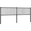 Image de vidaXL TÃªte de lit mÃ©tal noir 206x3x90 cm