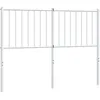Image de TÃªte de lit mÃ©tal blanc 125x3x90 cm vidaXL vidaXL