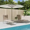 Image de Vidaxl Chaises Longues Pliables Lot De 2 Taupe TextilÃ¨ne Et Acier