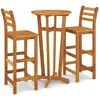 Image de Vidaxl Ensemble De Salle Ã Manger De Jardin 3 Pcs Bois D'acacia Solide
