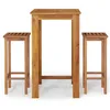 Image de Vidaxl Ensemble De Salle Ã Manger De Jardin 3 Pcs Bois D'acacia Solide