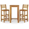 Image de Vidaxl Ensemble De Salle Ã Manger De Jardin 3 Pcs Bois D'acacia Solide