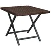 Image de Vidaxl Table Pliable Marron 45x35x32 Cm RÃ©sine TressÃ©e