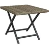 Image de Vidaxl Table Pliable Gris 45x35x32 Cm RÃ©sine TressÃ©e