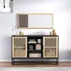 Image de vidaXL Buffet noir 105x30x65 cm bois d'ingÃ©nierie