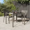 Image de Vidaxl Table De Jardin Grise 90x90x75 Cm Poly Rattan