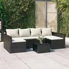 Image de Vidaxl Salon De Jardin 2 Pcs Avec Coussins Noir RÃ©sine TressÃ©e