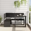 Image de Vidaxl CanapÃ© De Jardin Avec Table Et Coussins En Forme De L Noir