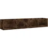 Image de vidaXL ÃtagÃ¨re murale Ã  CD ChÃªne fumÃ© 100x18x18 cm Bois d'ingÃ©nierie