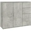 Image de vidaXL Buffet Gris bÃ©ton 91x29,5x75 cm Bois d'ingÃ©nierie