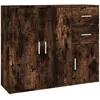 Image de Vidaxl Buffet ChÃªne FumÃ© 91x29,5x75 Cm Bois D'ingÃ©nierie