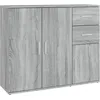Image de vidaXL Buffet Sonoma gris 91x29,5x75 cm Bois d'ingÃ©nierie