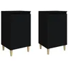 Image de vidaXL Tables de chevet 2 pcs noir 40x35x70 cm bois d'ingÃ©nierie