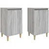 Image de vidaXL Tables de chevet 2 pcs sonoma gris 40x35x70cm bois d'ingÃ©nierie