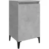 Image de vidaXL Table de chevet gris bÃ©ton 40x35x70 cm bois d'ingÃ©nierie
