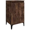 Image de vidaXL Table de chevet chÃªne fumÃ© 40x35x70 cm bois d'ingÃ©nierie