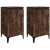 Image de vidaXL Tables de chevet 2 pcs chÃªne fumÃ© 40x35x70 cm bois d'ingÃ©nierie