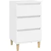 Image de vidaXL Table de chevet blanc 40x35x70 cm bois d'ingÃ©nierie